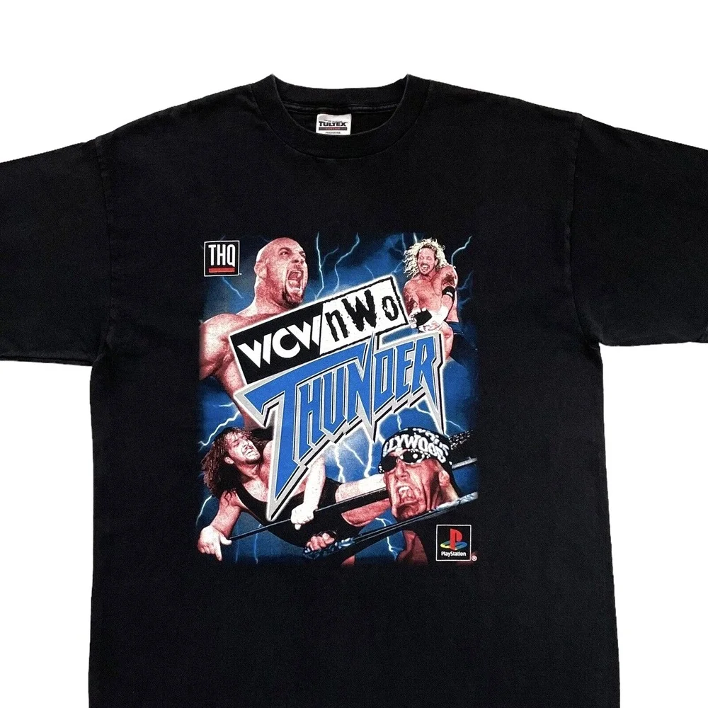 Vintage WCW NWO Thunder PlayStation 1 Video Game Promo Shirt size XL