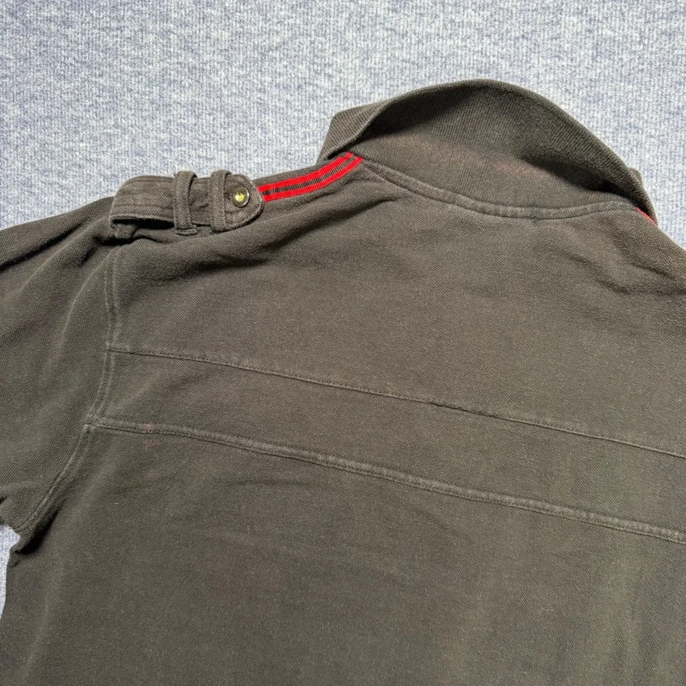 Southpole Black Utility Polo Shirt Tactical Streetwear Cargo Pockets M Grunge