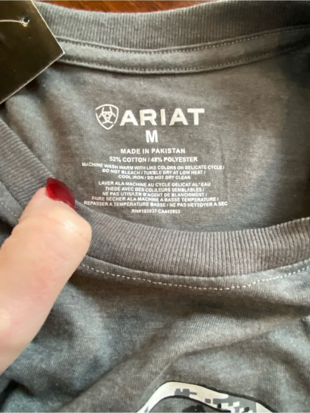 NWT Ariat Men’s Liberty USA Digi Camo Logo Graphic Tee Shirt Medium M