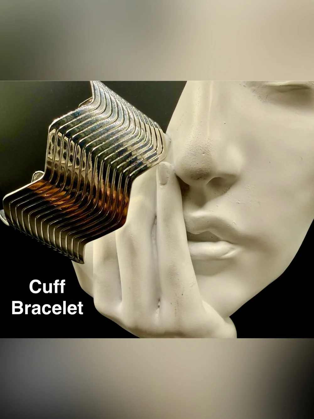 Cuff Silver Tone Bracelet