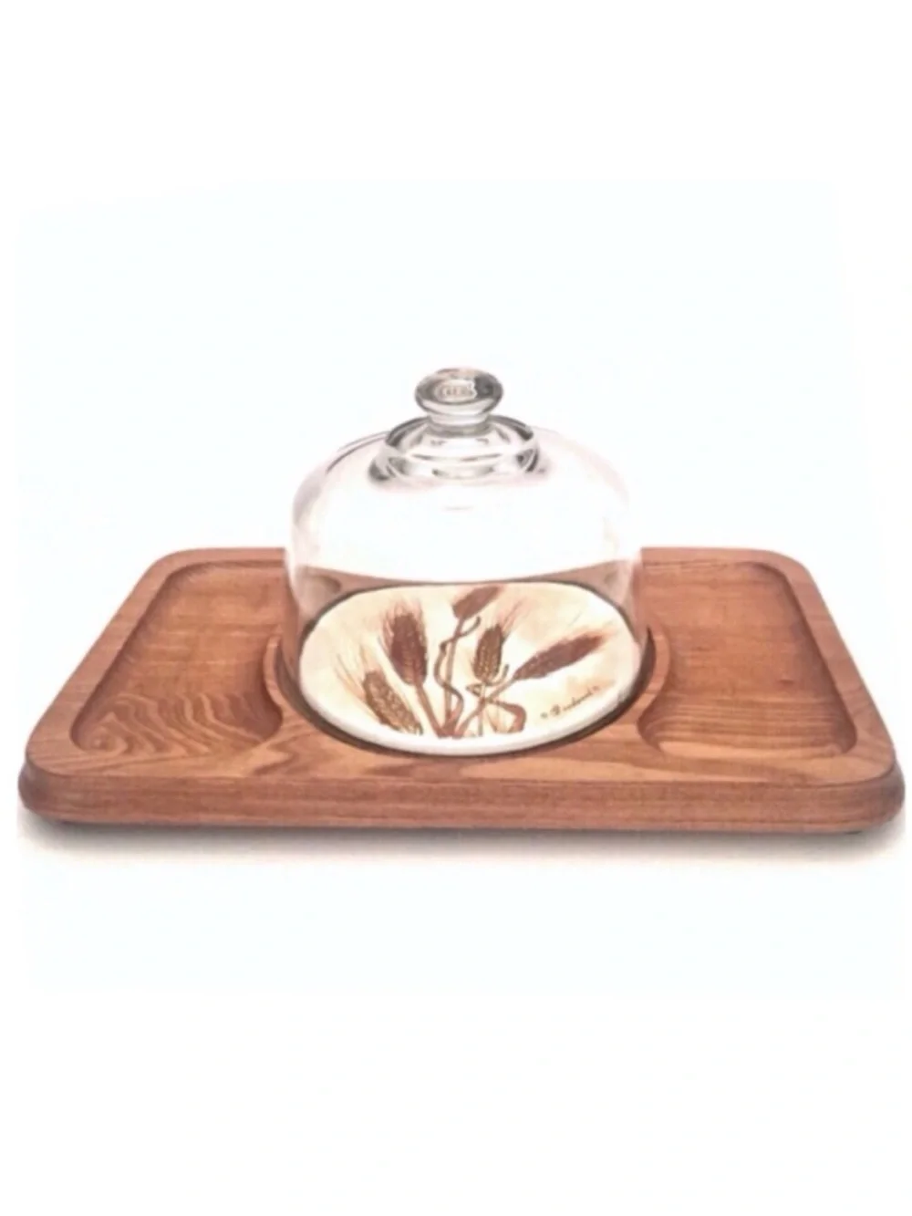 Vintage Goodwood Teak Cheese Serving Board w/Dome