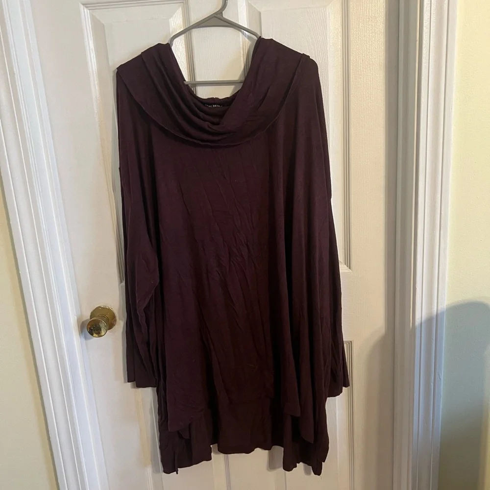 Lane Bryant Knit Cowl Neck Sweater -Merlot Color- Size 34/36